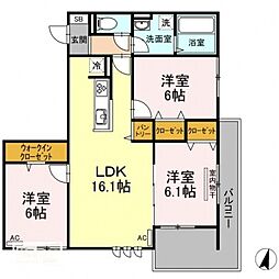 グレイス 3LDKの間取図画像
