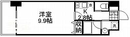 willDo岡山大供 1Kの間取図画像