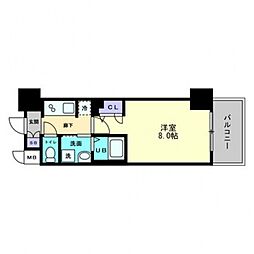 S-RESIDENCE表町 1Kの間取図画像