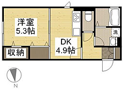 D-roomLuxury2nd 1LDKの間取図画像