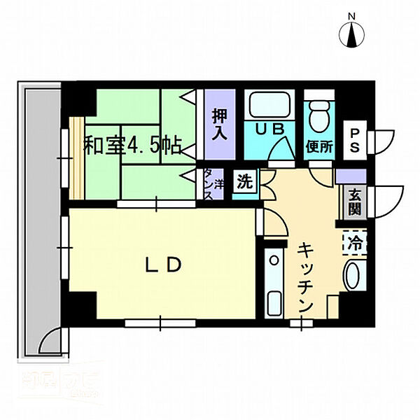 アルカディア西内町 603｜香川県高松市西内町(賃貸マンション1LDK・6階・36.32㎡)の写真 その2