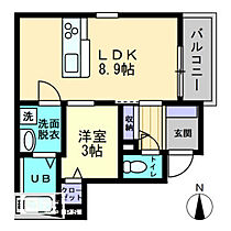 プライムステージ松福I番館 302 ｜ 香川県高松市松福町1丁目（賃貸アパート1LDK・3階・30.02㎡） その2