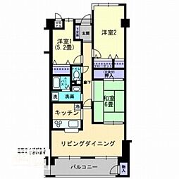 アルファシティ屋島四番館 3LDKの間取図画像