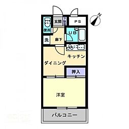 ダイアパレスポートアベニュー高松100 1DKの間取図画像