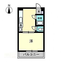 Ｒaffles Ｅxcellent 4階1DKの間取り