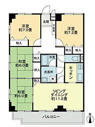 Ｄｏｌｃｅ扇町 7階4LDKの間取り