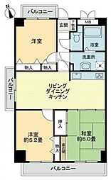 スカール太田 6階3LDKの間取り