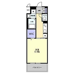 S-RESIDENCE中新町avelis 10階1Kの間取り