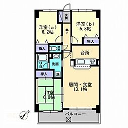 ＳＱｕａｒｅ今里 2階3LDKの間取り