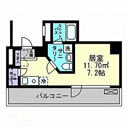 アルファレガロ古新町 ワンルームの間取図画像