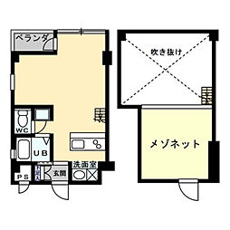 コリドールシュッド 5階ワンルームの間取り