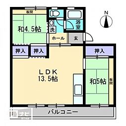 Speranza高松 2LDKの間取図画像