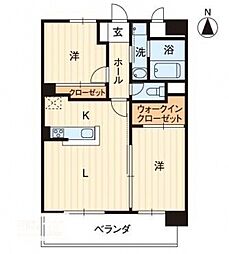 アルファレガロ高松駅前 2LDKの間取図画像