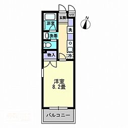 フォーシーズン錦町 1Kの間取図画像