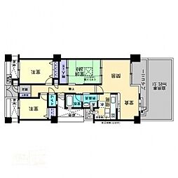 アルファステイツ屋島 3LDKの間取図画像