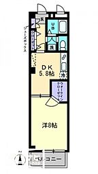 スピリア三条 1DKの間取図画像