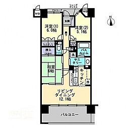 アルファステイツ三条2 3LDKの間取図画像