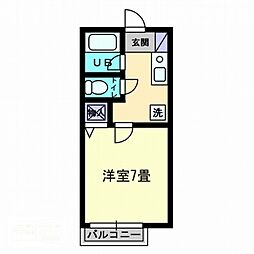 セレーノ福岡町 1Kの間取図画像