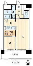アルファレガロ高松駅前 1LDKの間取図画像