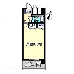 am's4観光町 1Kの間取図画像