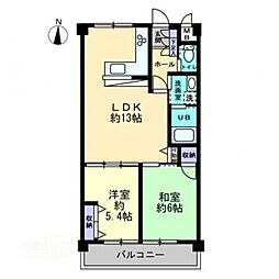 モアガーデン2 2LDKの間取図画像
