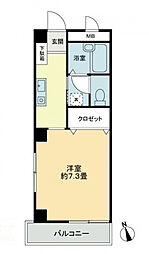 フォブールKS 1Kの間取図画像
