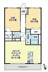 プリマベーラ木太 2LDKの間取図画像