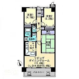 アルファステイツ太田2 3LDKの間取図画像