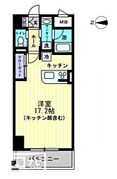 アルファレガロ中央町 1Kの間取図画像
