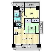 ジュピター 504 ｜ 高知県高知市札場（賃貸マンション2LDK・5階・60.12㎡） その2