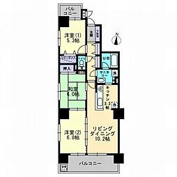 ア・ラ・モードはりまや 3階3LDKの間取り