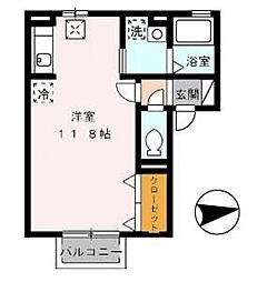 プレジオ2 ワンルームの間取図画像