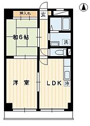 グランリーオ 2LDKの間取図画像