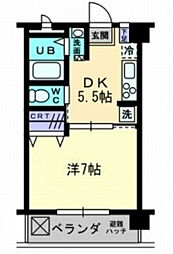 オレオール池 1DKの間取図画像