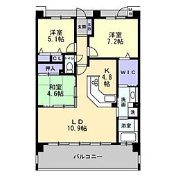 アルファステイツ旭町2 3LDKの間取図画像