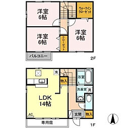 ディアコート札場C 3LDKの間取図画像