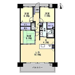 アルファステイツ御座 3LDKの間取図画像