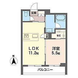 シャーメゾンミュゼ 1LDKの間取図画像