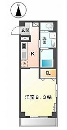フェニックススウィート 1Kの間取図画像