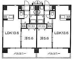 エルフィーノ2 1LDKの間取図画像