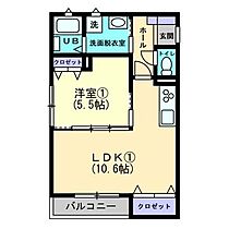 LereveII 201 ｜ 岡山県倉敷市青江（賃貸アパート1LDK・2階・40.36㎡） その2