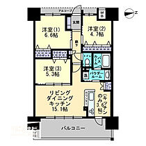 アルファステイツ老松小南 704 ｜ 岡山県倉敷市田ノ上（賃貸マンション3LDK・7階・70.12㎡） その2