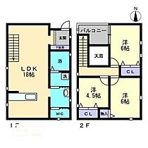 パレットキューブ N ｜ 岡山県倉敷市中庄（賃貸一戸建3LDK・2階・81.14㎡） その2