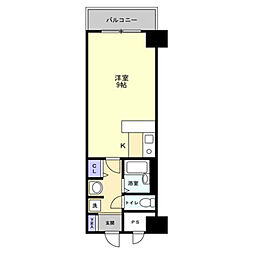 グレイスタワー ワンルームの間取図画像