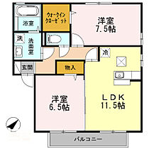 セジュールセラ　Ｅ棟 102 ｜ 広島県福山市千田町大字千田（賃貸アパート2LDK・1階・62.95㎡） その2