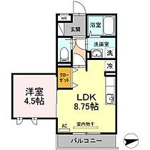 ハピネス2 203 ｜ 広島県福山市東手城町3丁目（賃貸アパート1LDK・2階・34.47㎡） その2