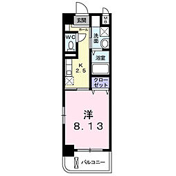 サニーソレイユ南蔵王 1階1Kの間取り