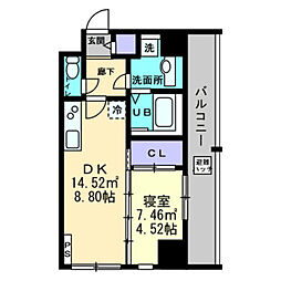 ALOFT 1LDKの間取図画像