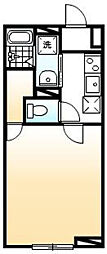 グレース光南 1Kの間取図画像