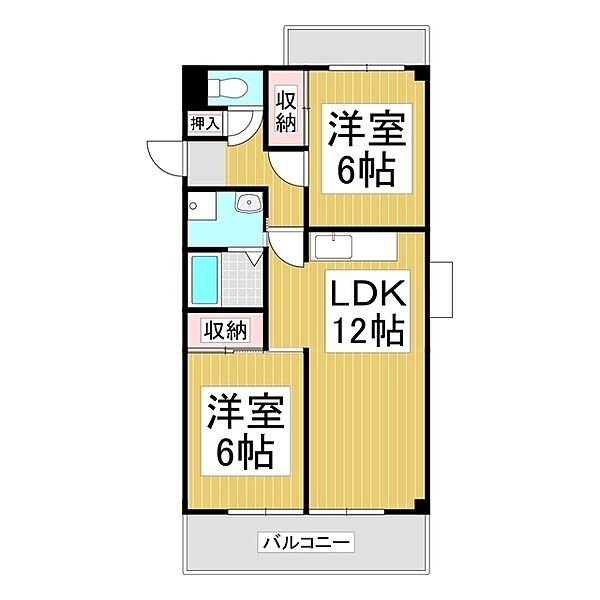 みのわ本町マンション ｜長野県上伊那郡箕輪町大字中箕輪(賃貸マンション2LDK・1階・56.10㎡)の写真 その2